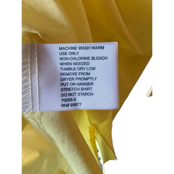 Stafford Yellow Fitted Dress Shirt 15.5 x 34/35 Easy-Care Cotton Blend - Picture 7 of 7